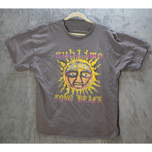 Sublime T Shirt Gray Band Long Beach Graphic Short Sleeve Crew Mens Size L Large - Picture 1 of 5